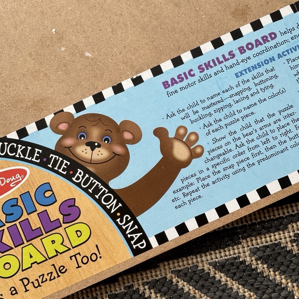 Melissa & Doug Basic Skills Puzzle Board - Wooden Educational Toy - Picture 9 of 9